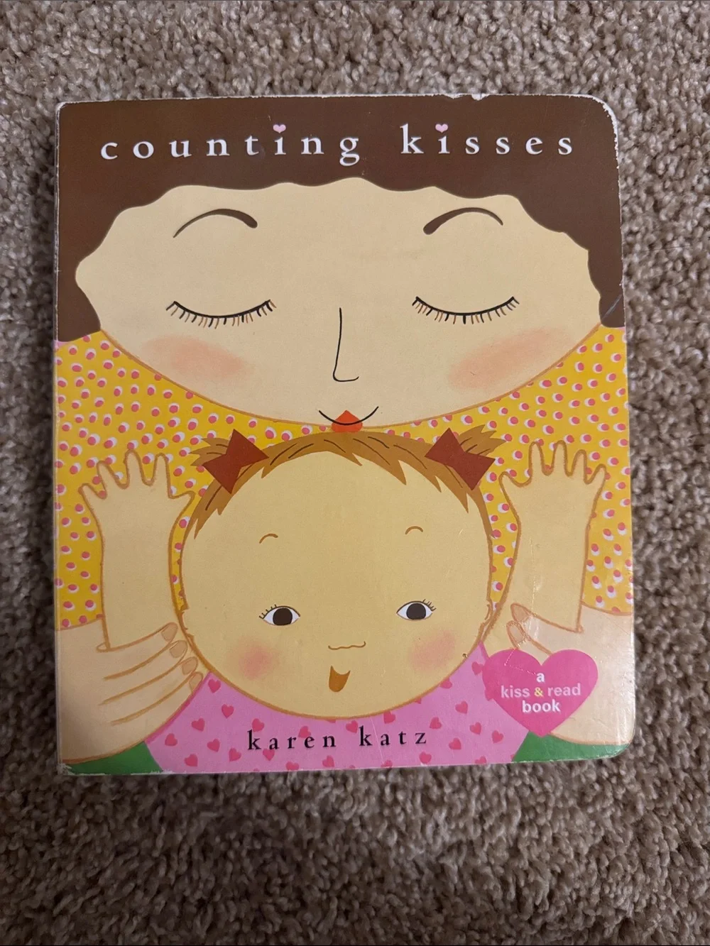 Counting Kisses Board Book - Pink & Yellow